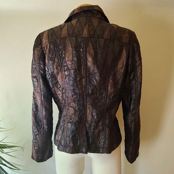 Chagall Two Tone Brown Blazer - Picture 3 of 8